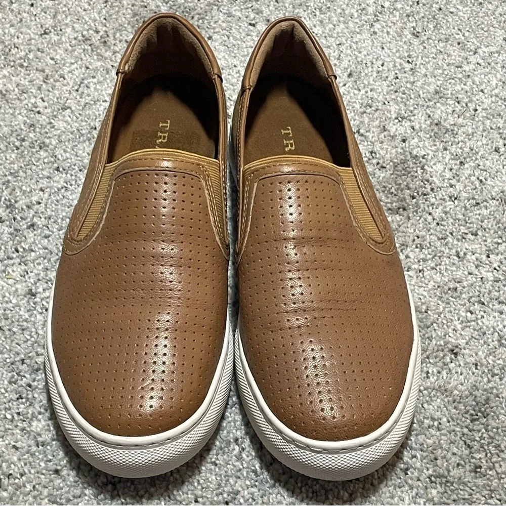 Trask Lillian Slip-On Leather Flat/Sneaker w/ Metallic Accents - Womens 7 - Picture 14 of 16